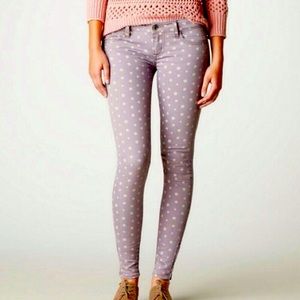 NWT American Eagle Light Purple Polka Dot Jeans NWT